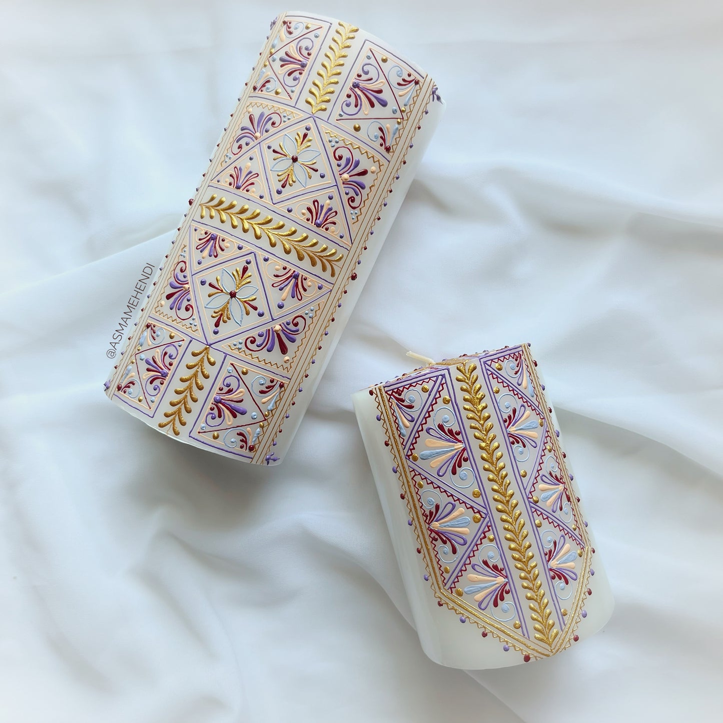 Fessi Style Henna Candle Set | Wedding | Engagement | Home Decor