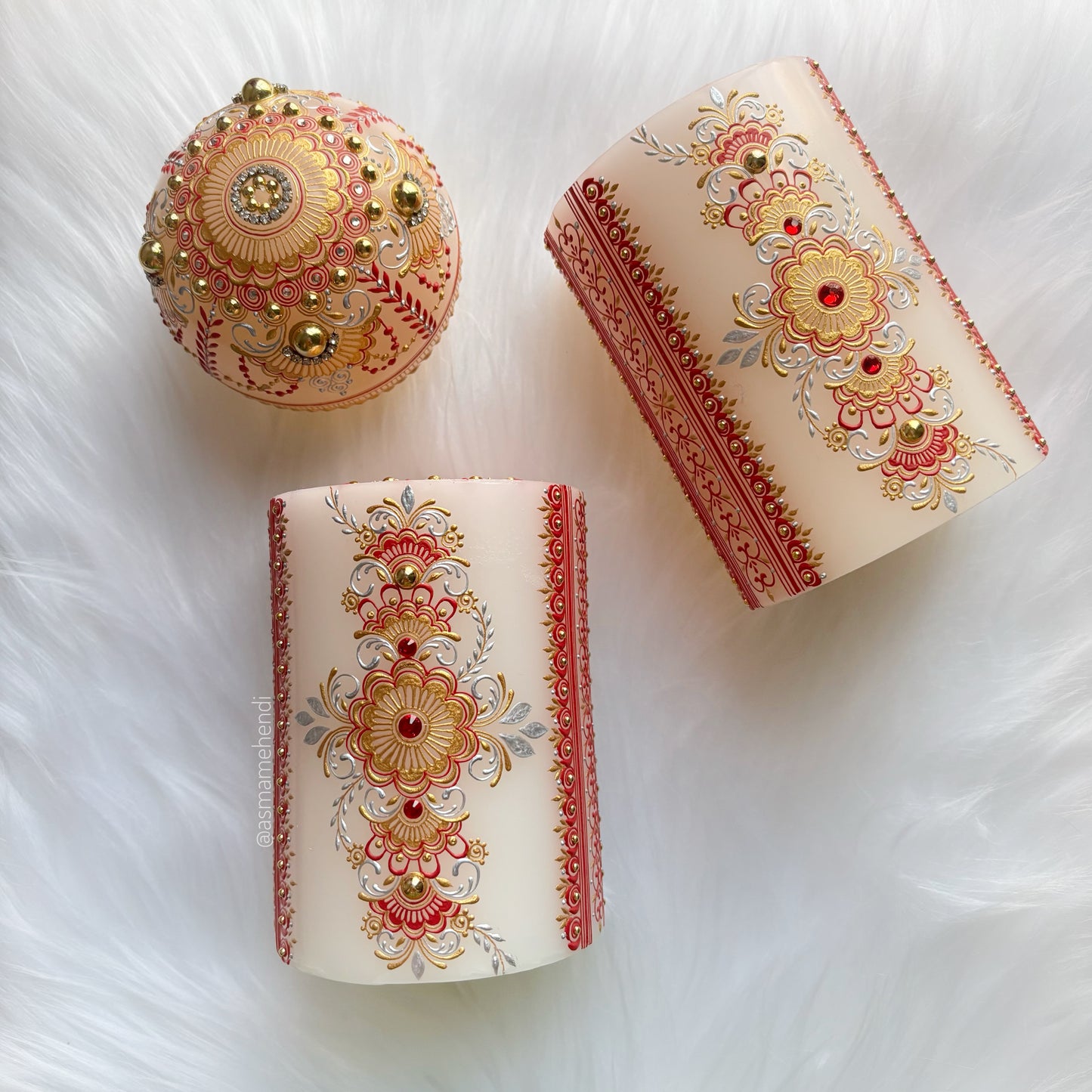 Islamic Henna Candle Set | Wedding | Engagement | Home Decor