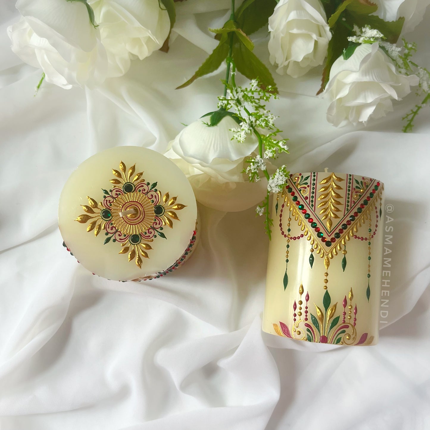 Personalized Henna Candle Set | Wedding | Engagement | Home Decor