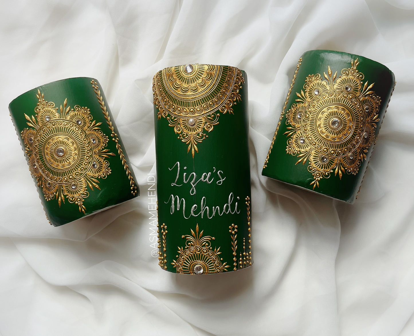 Personalized Henna Candle Set | Wedding | Engagement | Home Decor
