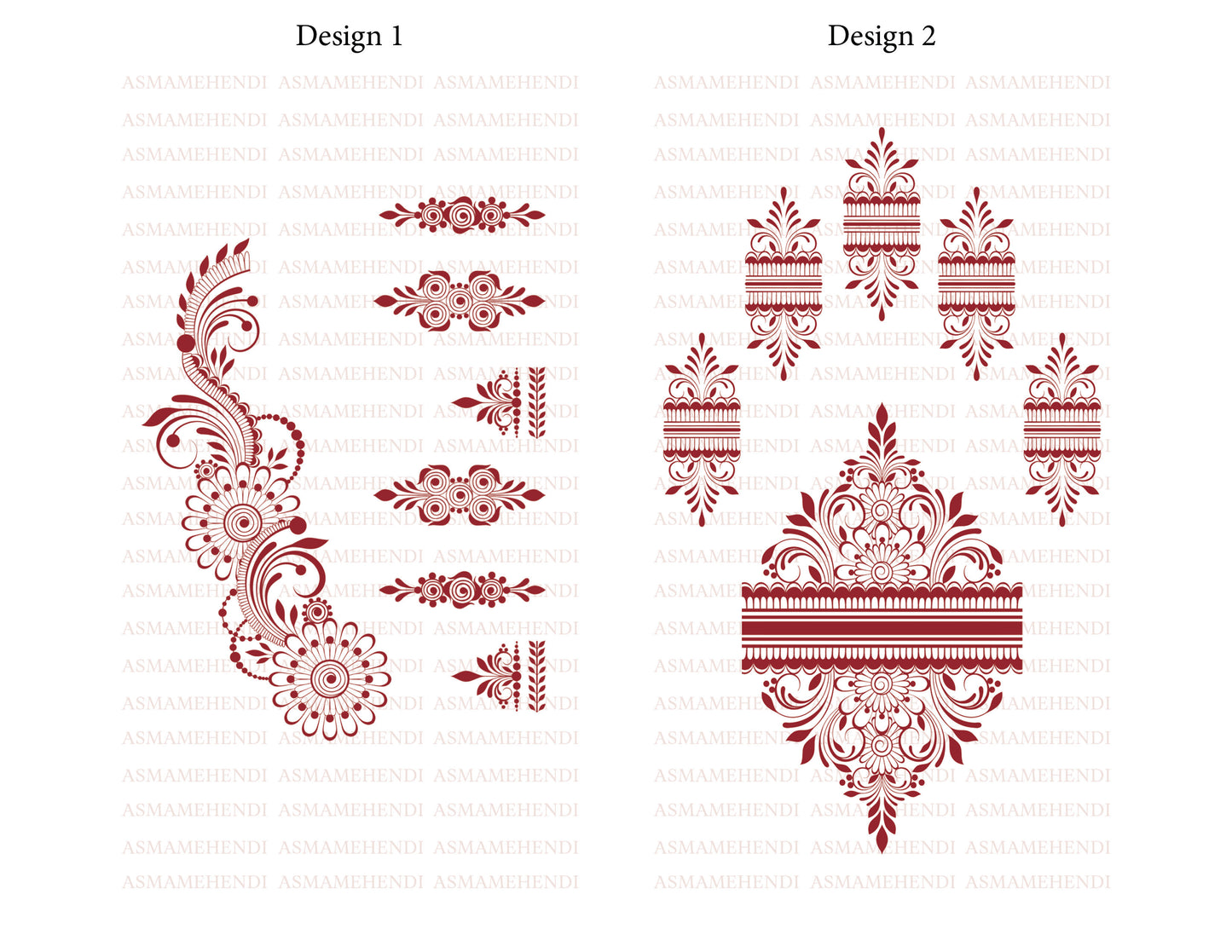 Temporary Henna Tattoo | Maroon | Trending Designs | Instant Henna | Sticker Henna