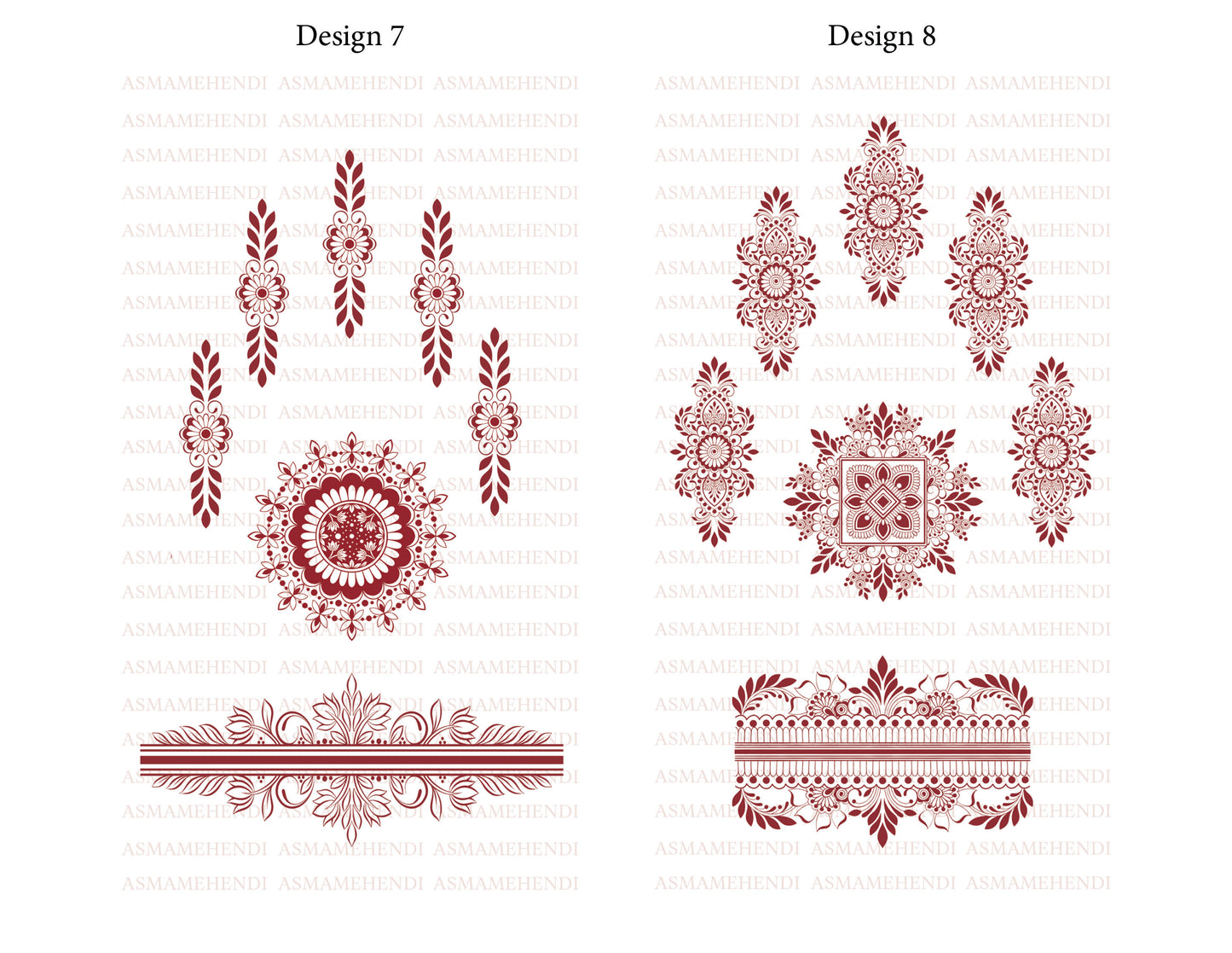 Temporary Henna Tattoo | Maroon | Trending Designs | Instant Henna | Sticker Henna