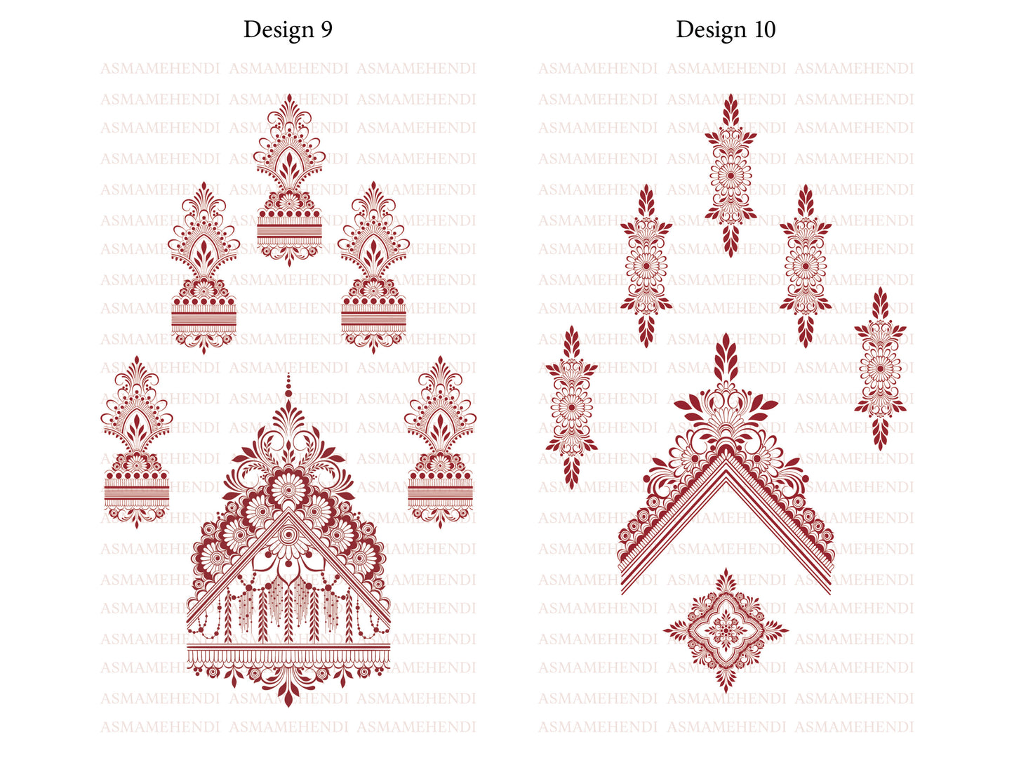 Temporary Henna Tattoo | Maroon | Trending Designs | Instant Henna | Sticker Henna