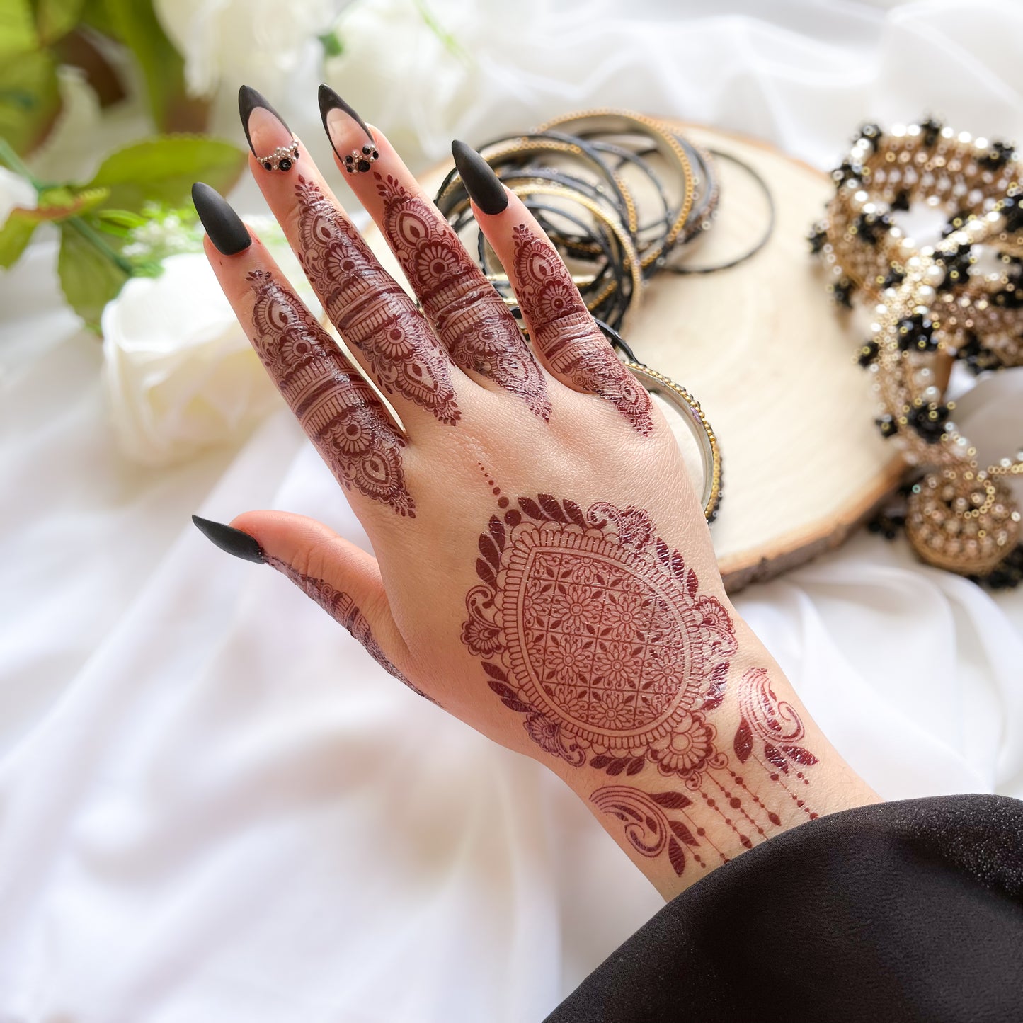 Temporary Henna Tattoo | Maroon | Trending Designs | Instant Henna | Sticker Henna