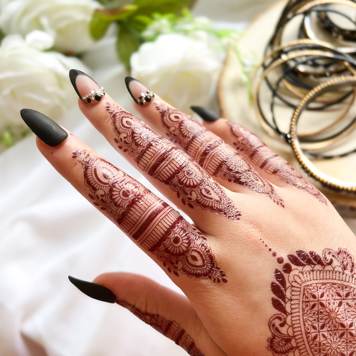 Temporary Henna Tattoo | Maroon | Trending Designs | Instant Henna | Sticker Henna