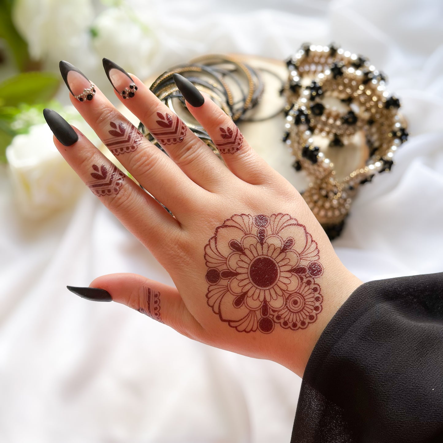 Temporary Henna Tattoo | Maroon | Trending Designs | Instant Henna | Sticker Henna