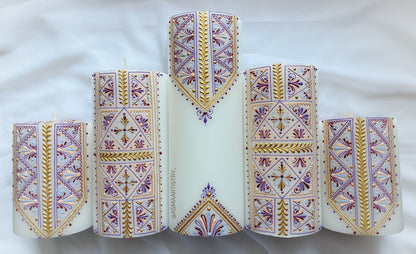Fessi Style Henna Candle Set | Wedding | Engagement | Home Decor