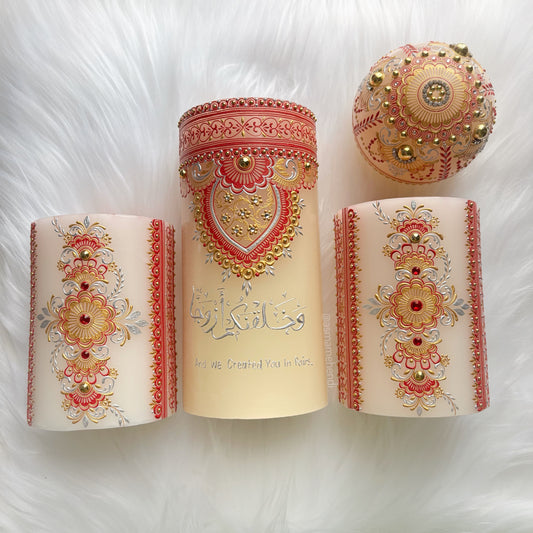 Islamic Henna Candle Set | Wedding | Engagement | Home Decor
