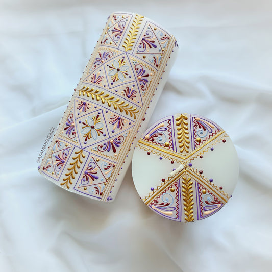Fessi Style Henna Candle Set | Wedding | Engagement | Home Decor