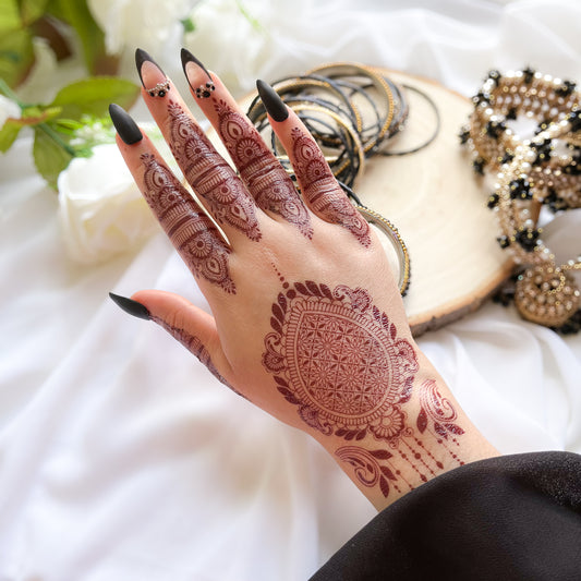 Temporary Henna Tattoo | Maroon | Trending Designs | Instant Henna | Sticker Henna